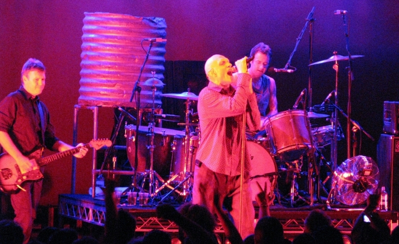 Midnight Oil performing live at the Royal Theatre in Canberra in 2009