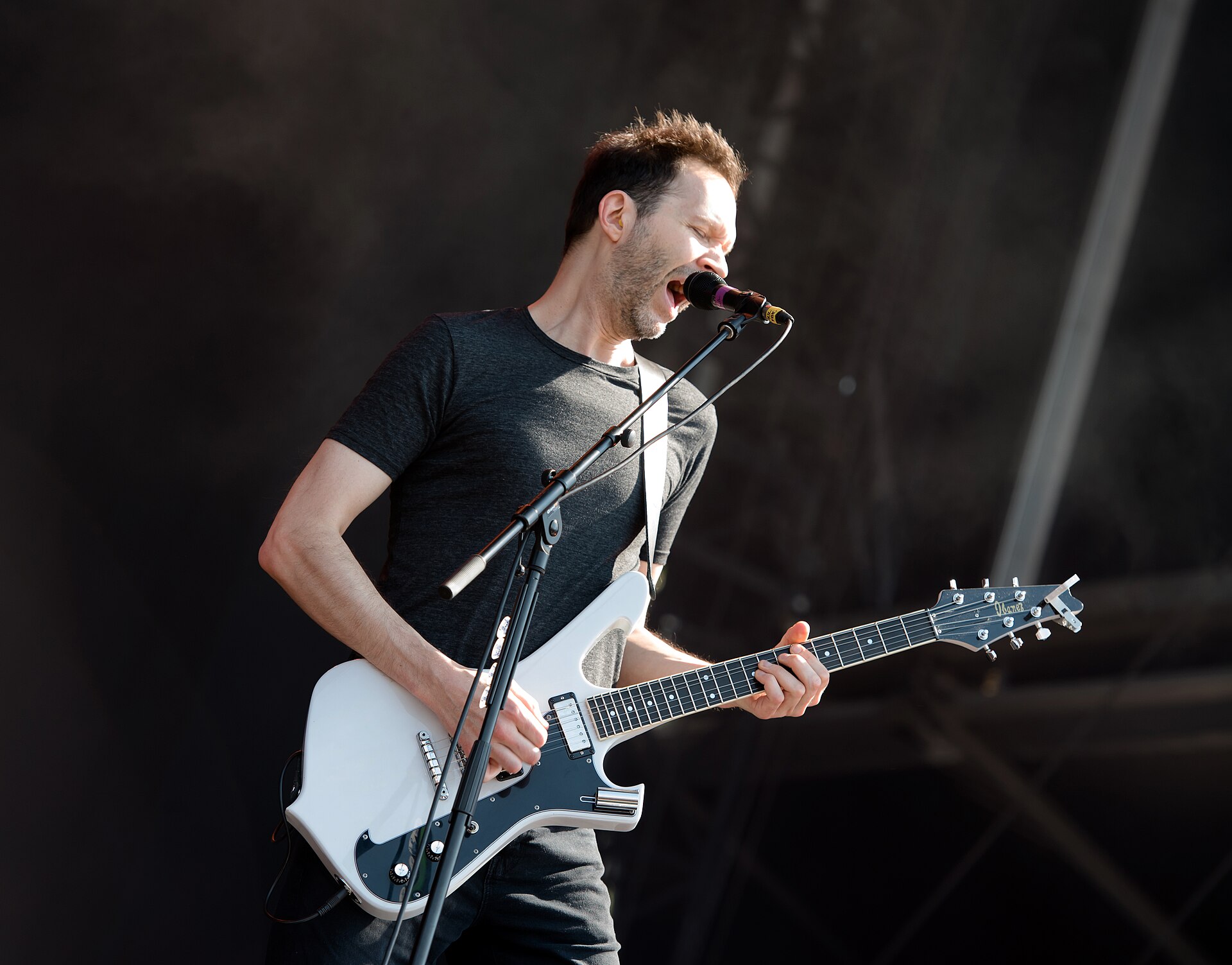 Paul Gilbert playing guitar live with Mr Big at Wacken in 2018