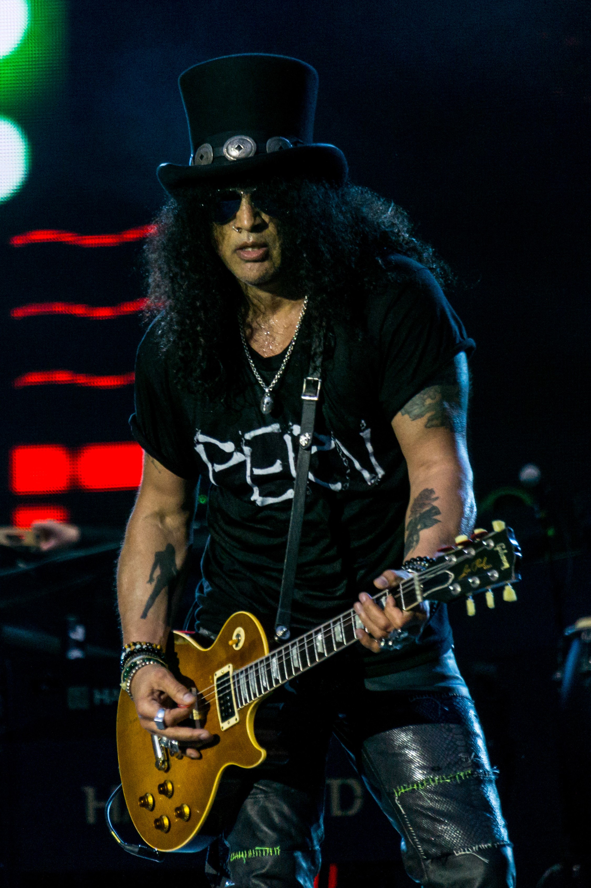 Slash with Guns N' Roses on stage, June 2017